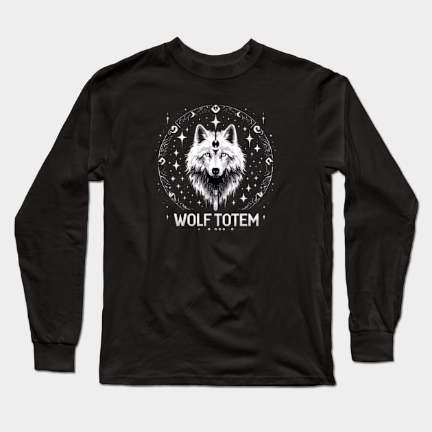 The Wolf Totem Long Sleeve T-Shirt by Dead Galaxy